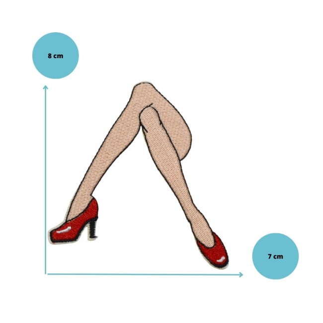 Patch jambes mesurant 8 cm x 7 cm