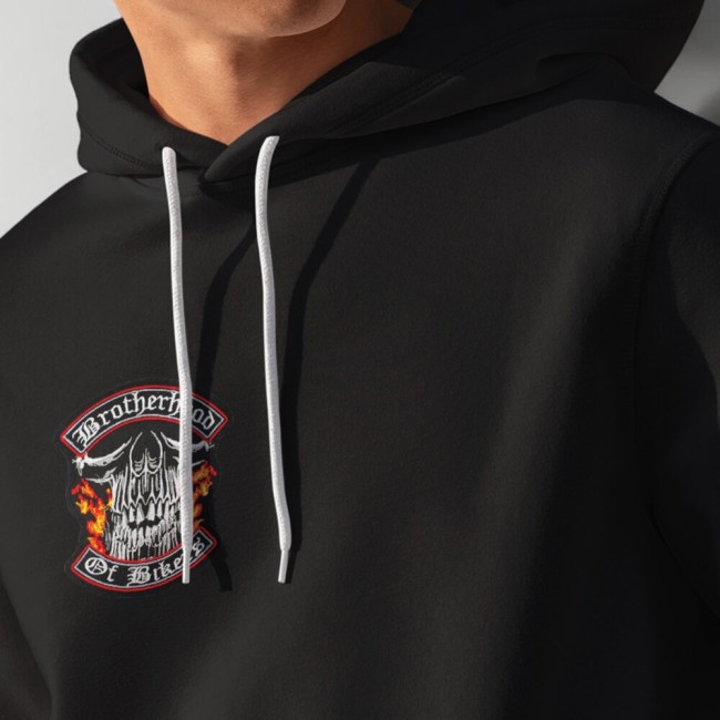 Patch motard à message rouge et noir