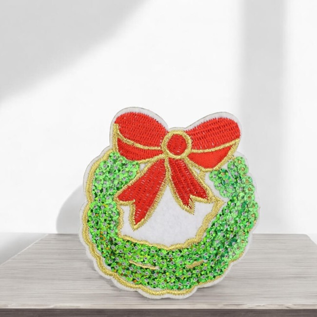 Couronne de Noël brodé