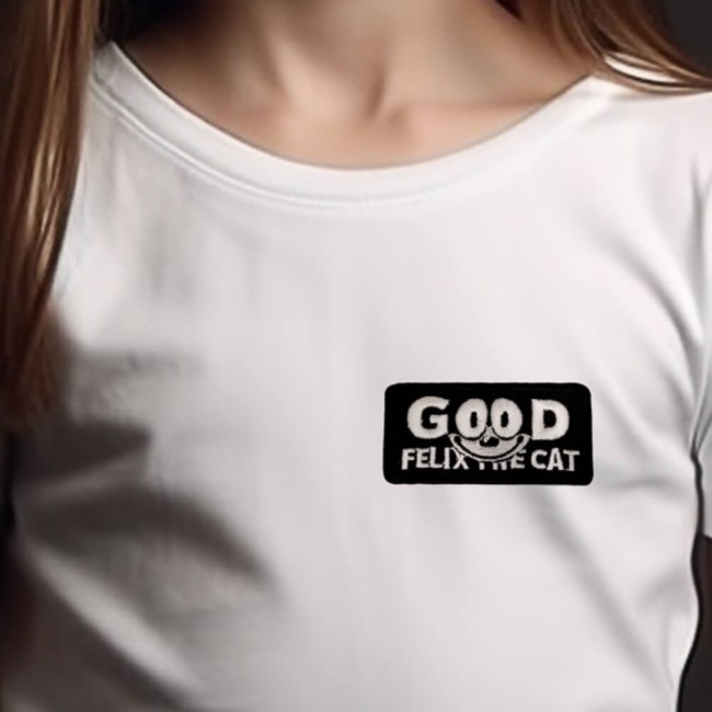 tee-shirt enfant personnalisé avec le patch Félix le chat