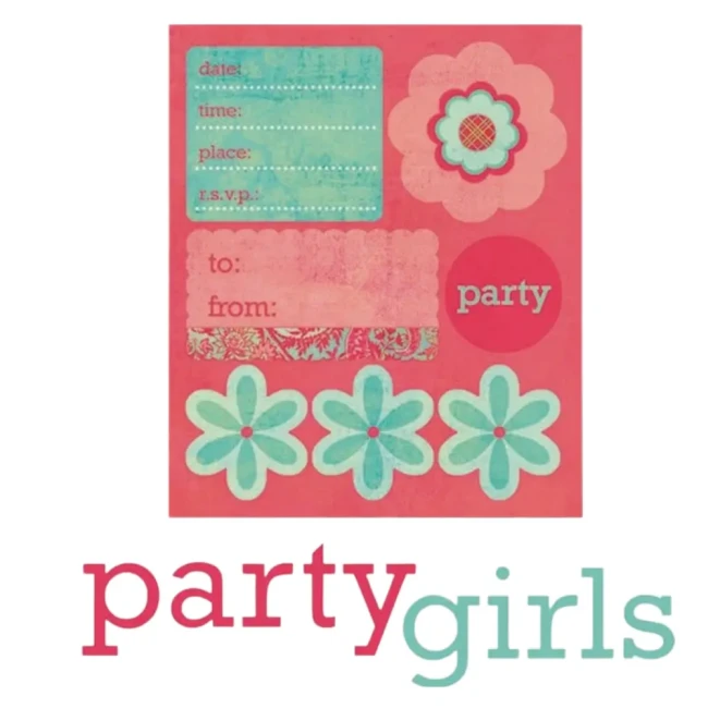 Embelissements party girls papier cardstock fleurs