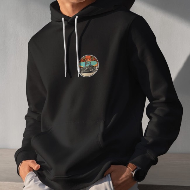 Motif biker drôle à coudre ou thermocoller facilement sur un hoodie