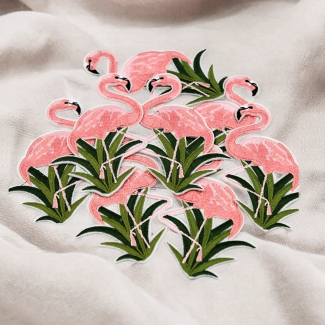 écusson thermocollant flamant Patchs brodés flamants roses