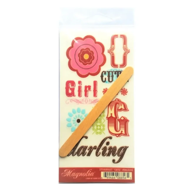 rubons magnolia mymindseye girl motif rétro Transferts à sec girl, darling- My Mind's Eye