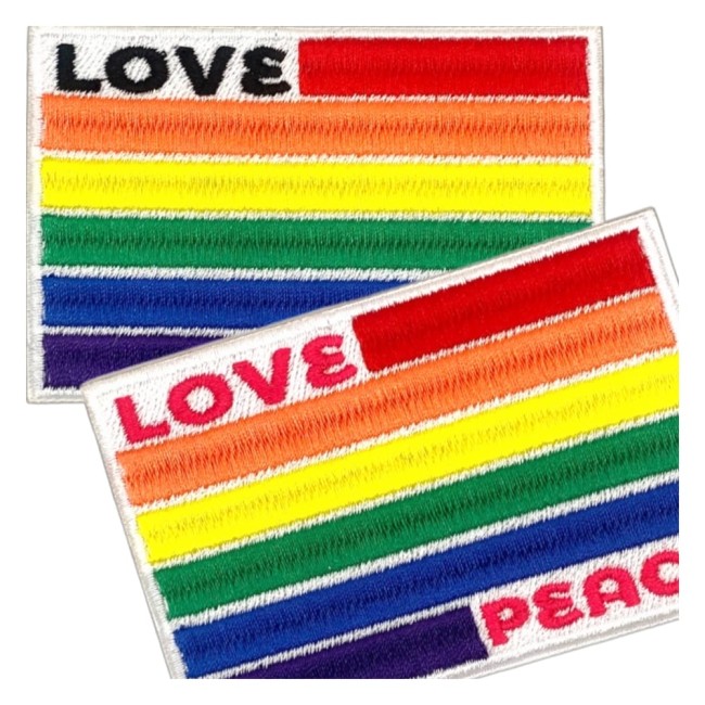 Patch Love & Peace à coudre ou repasser