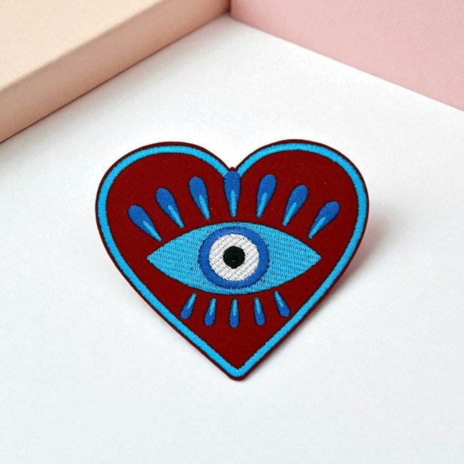Grand patch coeur à thermocoller ou à coudre 