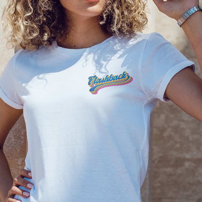 customisation d'un tee-shirt avec patch flashback patch flashback à repasser