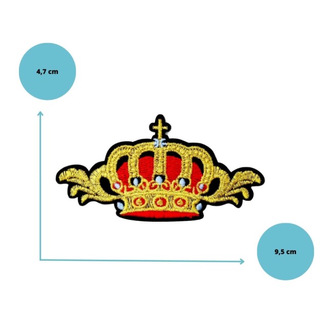 Écusson brodé pour customisation textile style royal