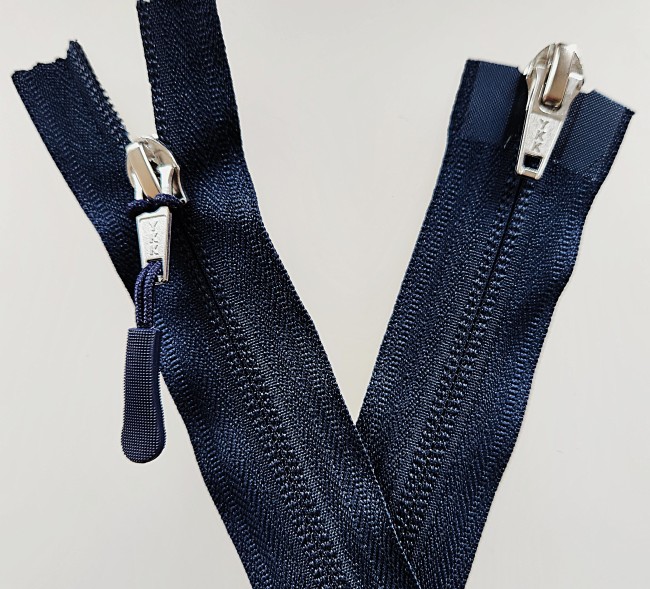 ZIP DOUBLE CURSEUR INVERSE BLEU MARINE REPARECLAIR