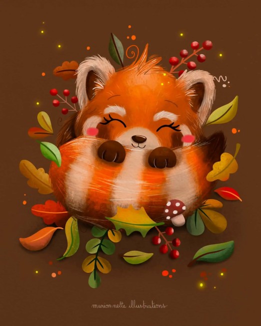 PANDA ROUX Velours