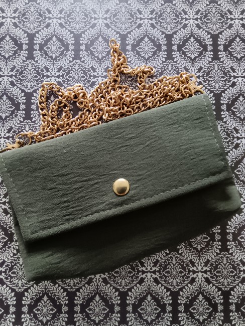 Sac pochette chaîne Kaki