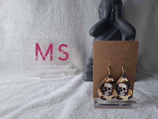 Boucles d'oreilles" Tête de mort"