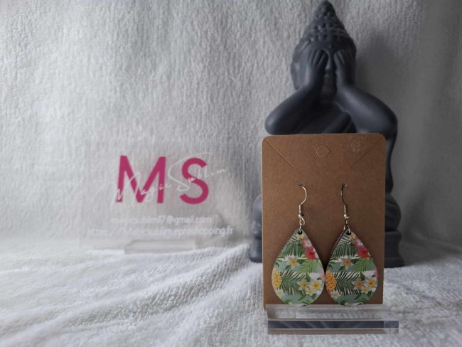 Boucles d'oreilles "Fleurs Tropic"