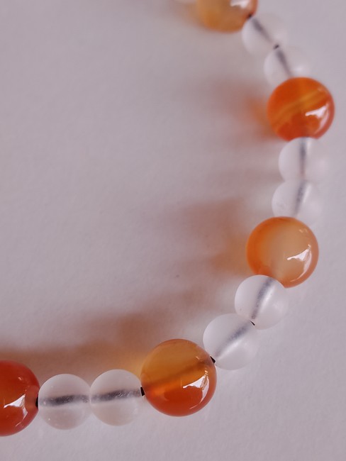 Bracelet Cornaline/Cristal de roche