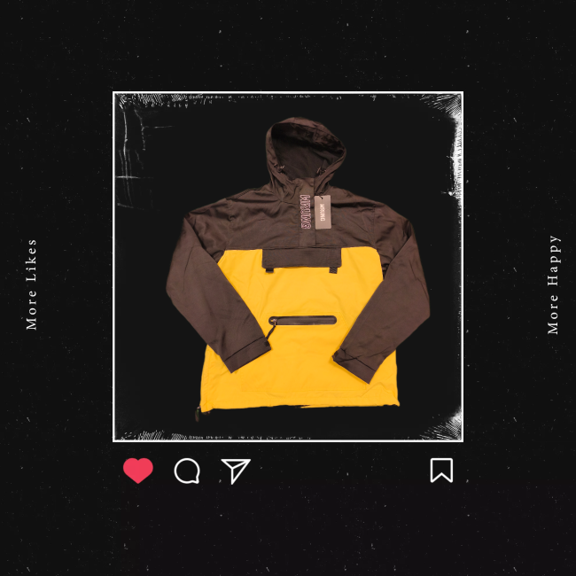 Wrung yellow windbreak Jacket