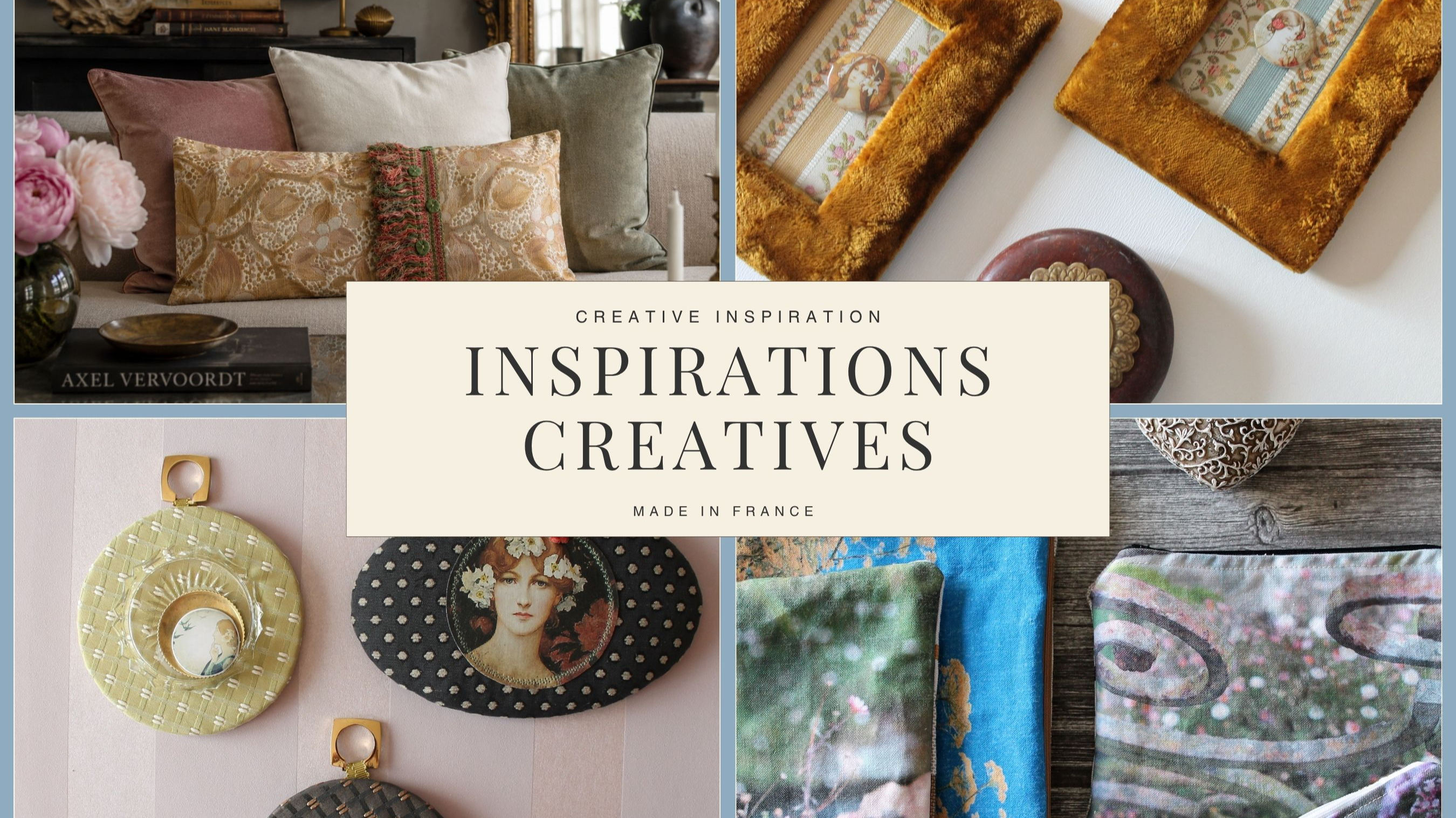 Découvrez ici les créations HasbeenCraft : médaillons en tissu, coussins, créations, bijoux, accessoires uniques