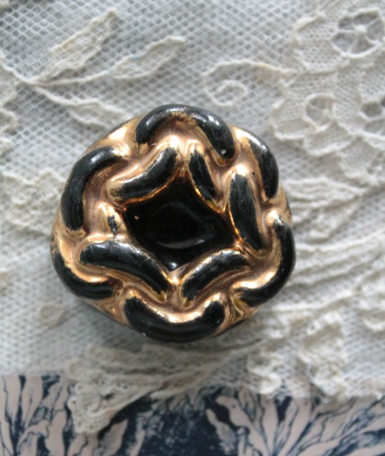 Grand Bouton de collection Hélène Mechin – Paris 1940 – Céramique émaillée
