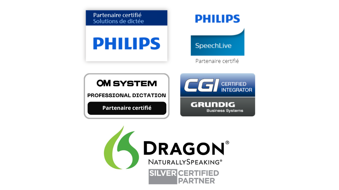 PHILIPS SPEECH PROCESSING SOLUTIONS, SPEECHLIVE, OM DIGITAL SOLUTION OLYMPUS, GRUNDIG BUSINESS SYSTEMS, DRAGON NUANCE