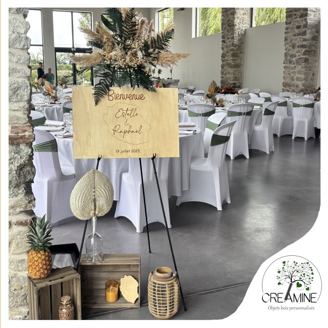 Panneau de Bienvenue gravé mariage personnalisé carte Panneau de Bienvenue gravé mariage personnalisé carte