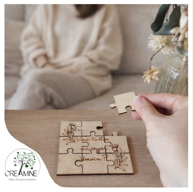 Demande puzzle annonce mariage témoin