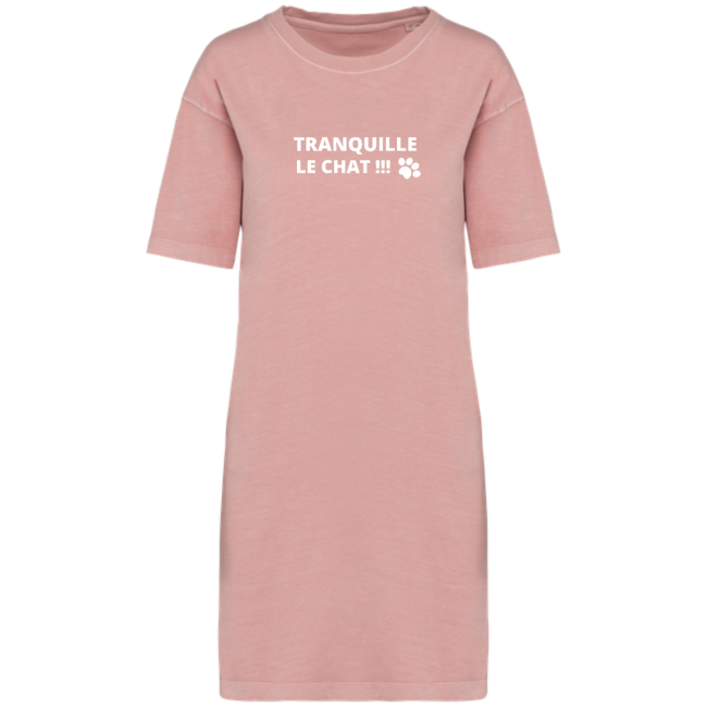 Tranquille le chat washed pétale de rose