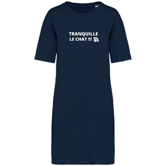 Tranquille le chat washed bleu navy