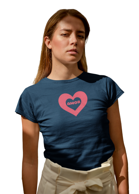 t-shirt navy femme Amorr