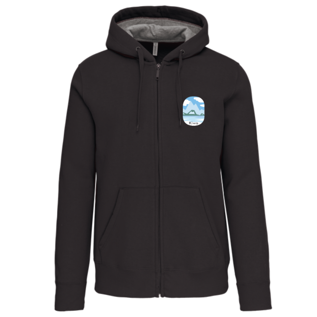 veste sweat black grey