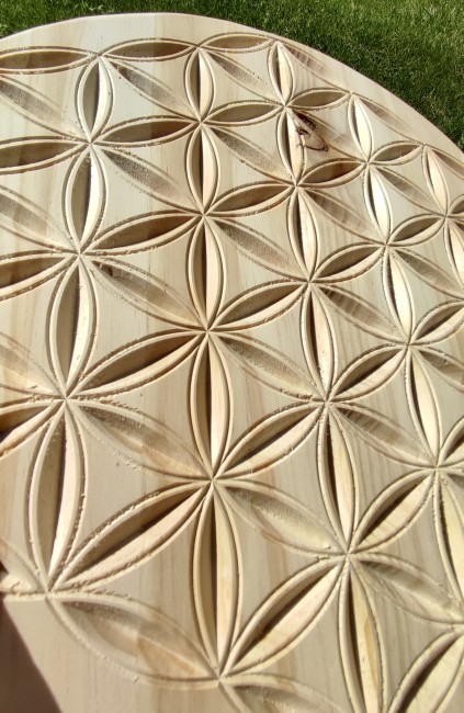 grande fleur de vie bois