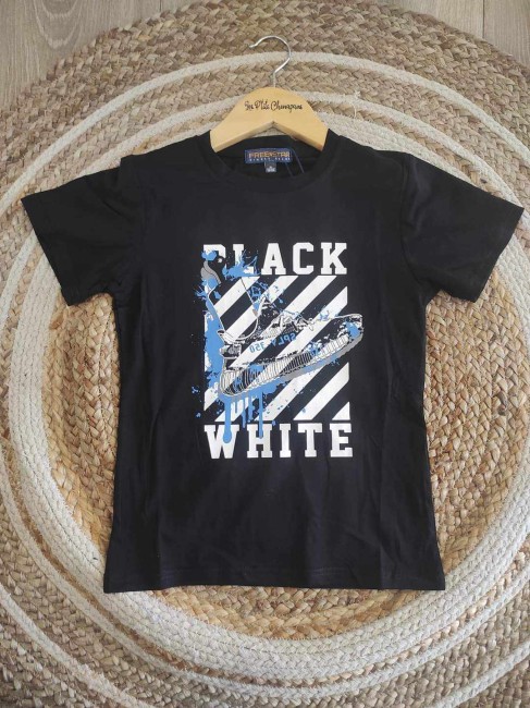TEE-SHIRT BLACK WHITE