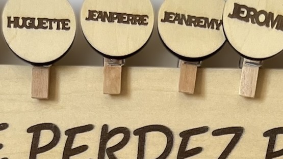 Porte-verre personnalisé en bois - Souvenir pour invités