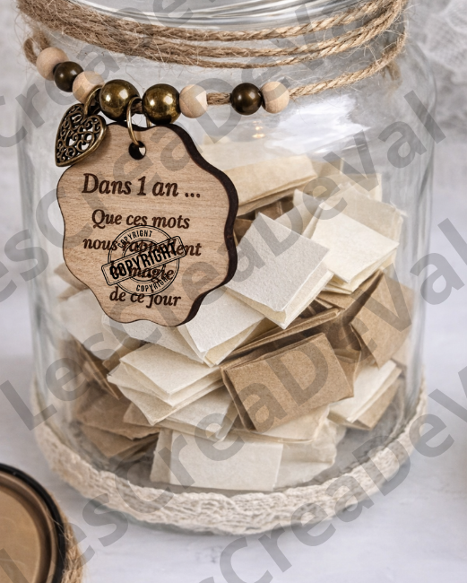 Pot à messages mariage à ouvrir dans 1 an