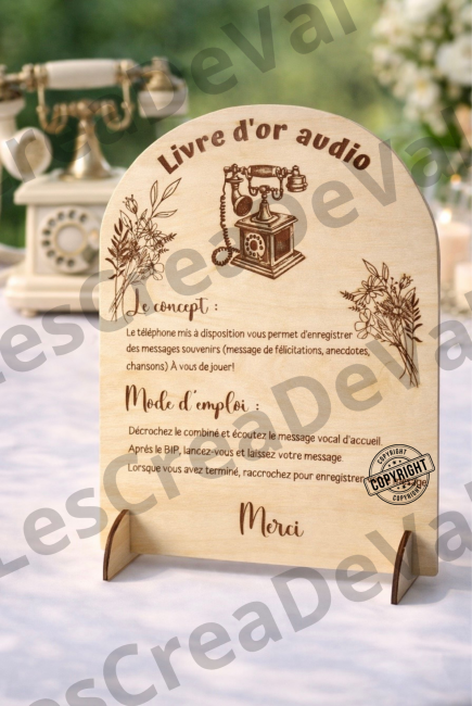 panneau livre d’or audio avec téléphone mariage vintage panneau livre d’or audio mariage avec téléphone vintage en arrière plan