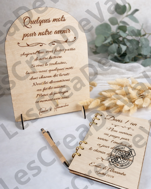 livre d’or mariage original capsule temporelle panneau explicatif invités livre d’or mariage capsule temporelle avec panneau explicatif et livret bois gravé