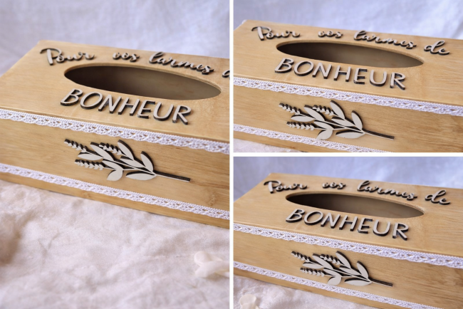 Boîte à mouchoirs mariage en bois – Pour vos larmes de bonheur | Décoration bohème Boîte à mouchoirs mariage en bois gravée