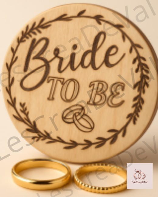 Pin en bois Bride To Be pour future mariée accessoire EVJF personnalisé
