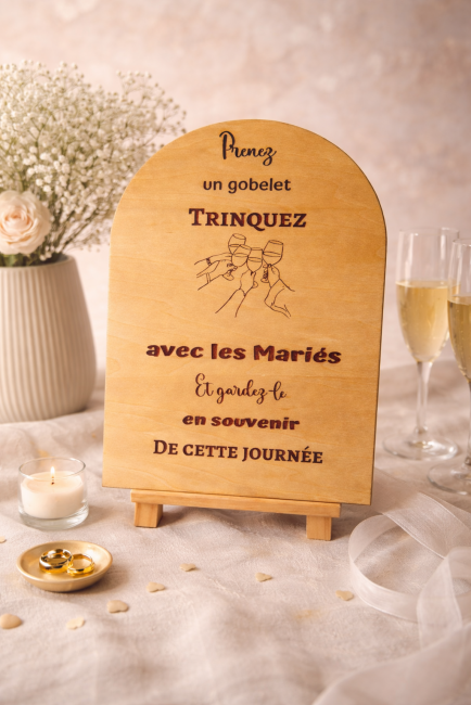 Panneau mariage bois personnalisé – décoration de réception panneau mariage bois personnalisé décoration table réception invités