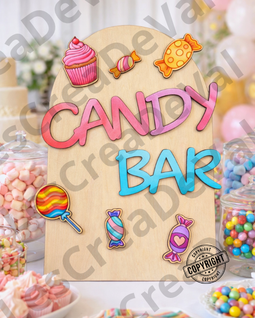 decoration candy bar bois personnalise fete anniversaire mariage