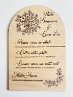 Panneau bois livre d’or et photobooth mariage personnalisé panneau livre d’or photobooth bois personnalisé avec texte instructions invités