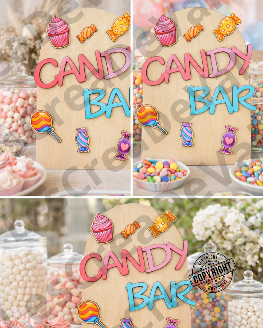 panneau candy bar personnalise couleur decoration anniversaire mariage