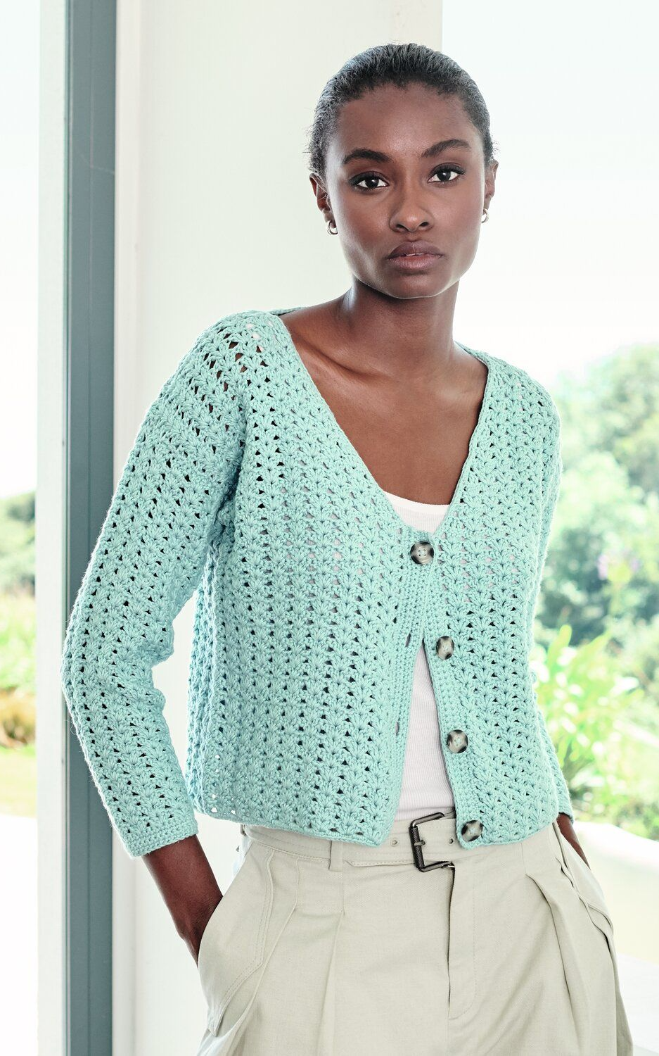 Essentials Organic Cotton aran Rico Design - 038 Aigue-marine 50 GR 90 M