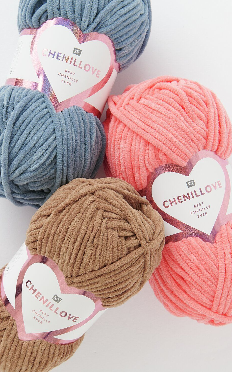 Creative Chenillove - Lavande - Corail - Praliné - 100 GR 110 M Rico Design | Little Tricot