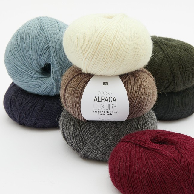 Socks Alpaca Luxury 4 fils - 006 Olive 100 GR 380 M
