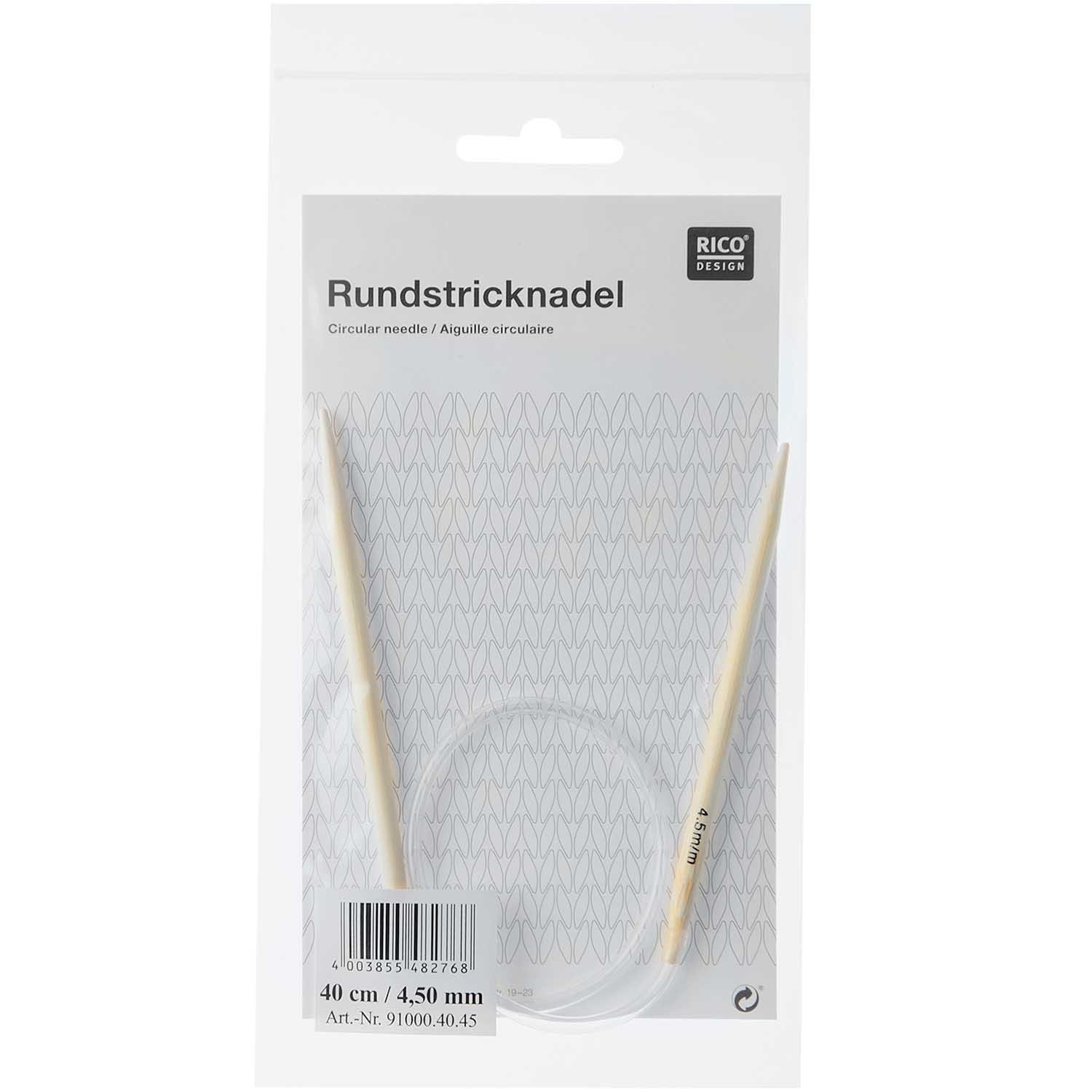 Aiguilles à Tricoter Rondes En Bambou – Lot De 18 Paires (2 à 10 Mm) – Longueur 40 Cm – Tubes Colorés