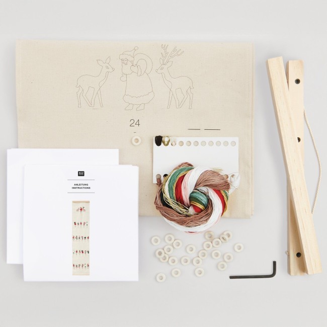 Kit de broderie pré-dessiné - Calendrier de l'Avent Enfant