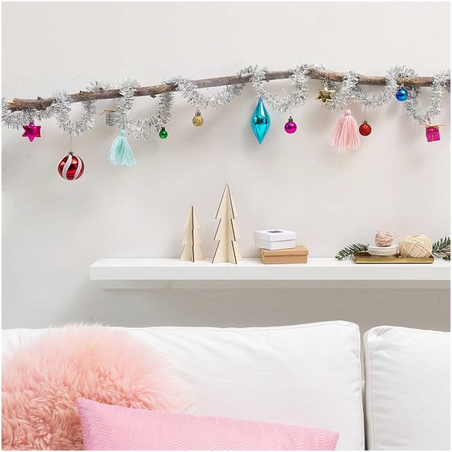 Set de sapin dentelé en bois naturel - 5 x 9 x 5 cm - Set de 3 sapins à peindre