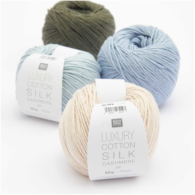 Luxury Cotton Silk Cashmere dk - 009 Bleu clair 50 GR 110 M Luxury Cotton Silk Cashmere dk - 009 Bleu clair 50 GR 110 M | Little Tricot