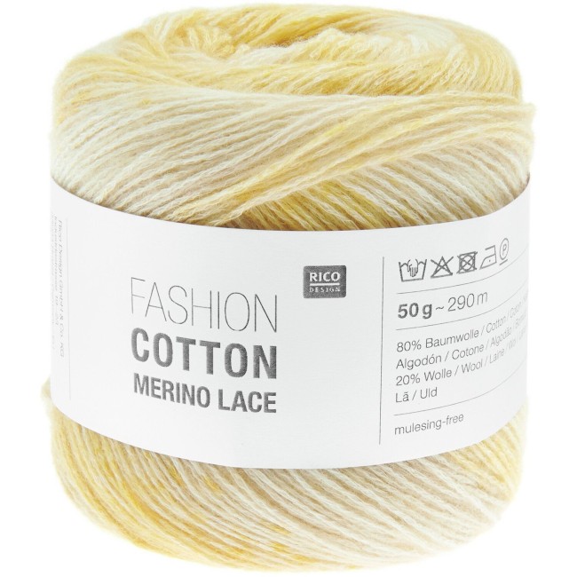 Fashion Cotton Merino Lace - 012 Citron 50 GR 290 M Rico Design