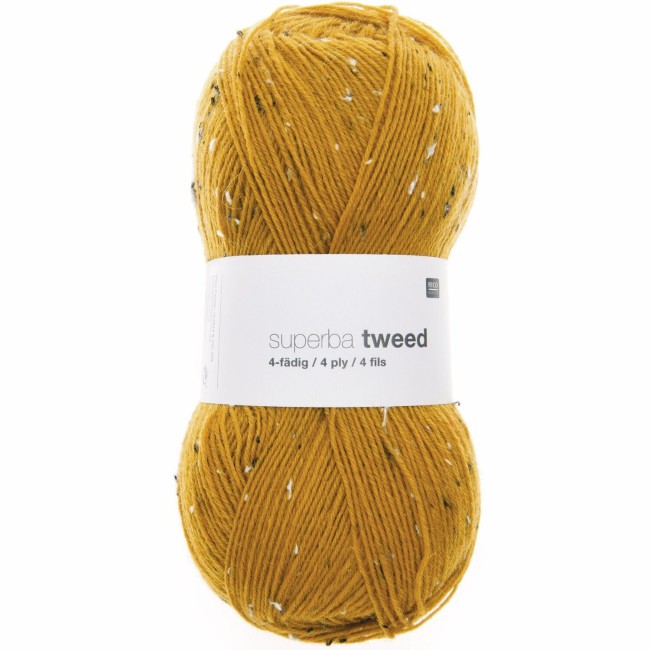 Superba Tweed 4 fils - 004 Moutarde 100 GR 375 M Rico Design