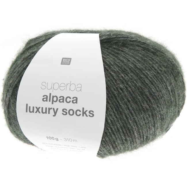 Superba Alpaca Luxury Socks Rico Design 016 Aqua 100 G 310 M